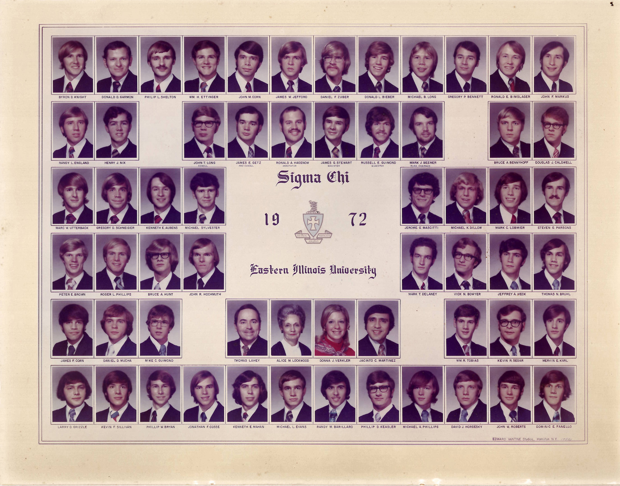 Eta Mu Sigma Chi chapter composite for the 1971–1972 academic year