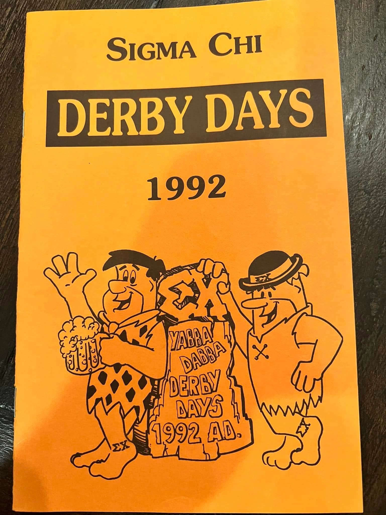 Sigma Chi Derby Days 1992 program