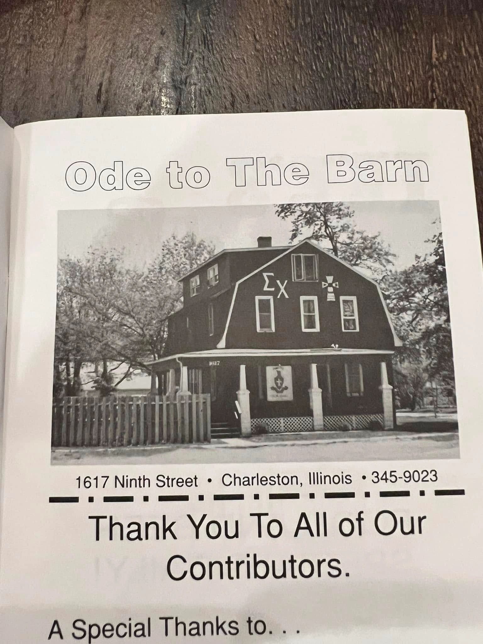 The historic Eta Mu Barn chapter house