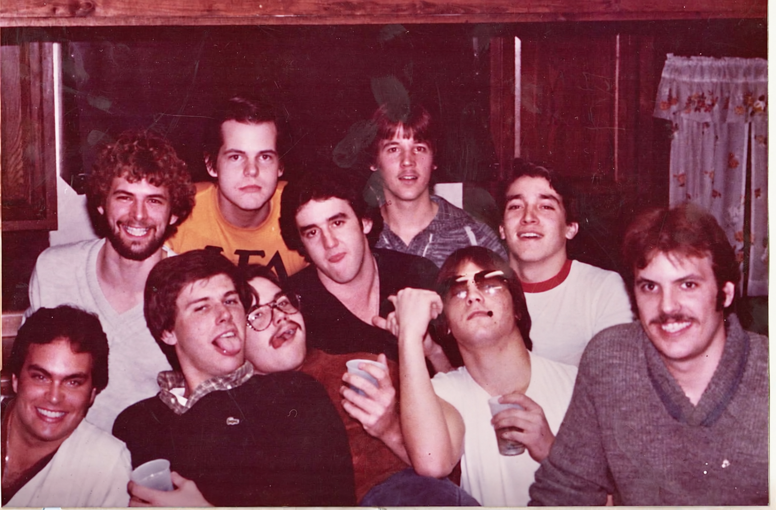 Eta Mu brothers gathered together in a chapter house