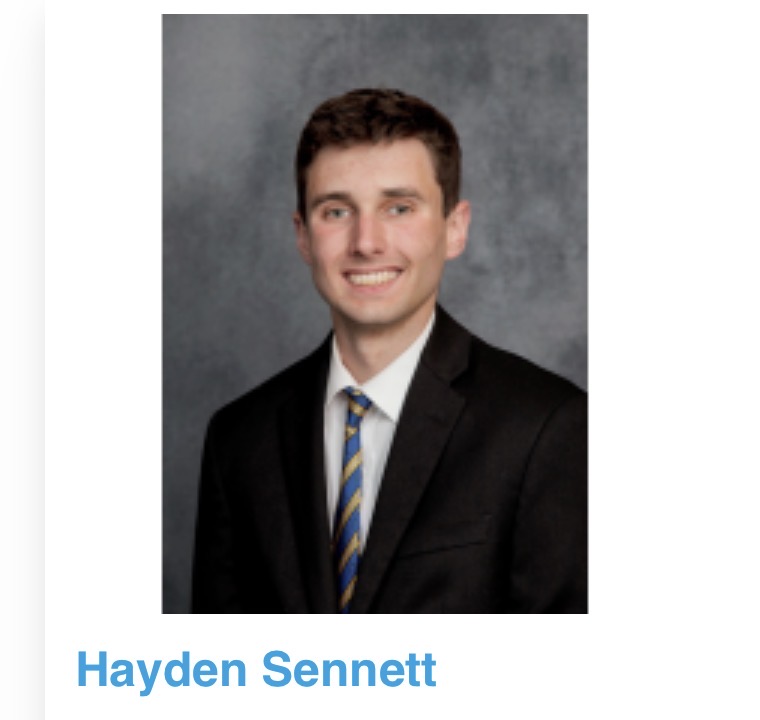 Hayden Sennett, 2026 Annual Alumni Scholarship Award recipient